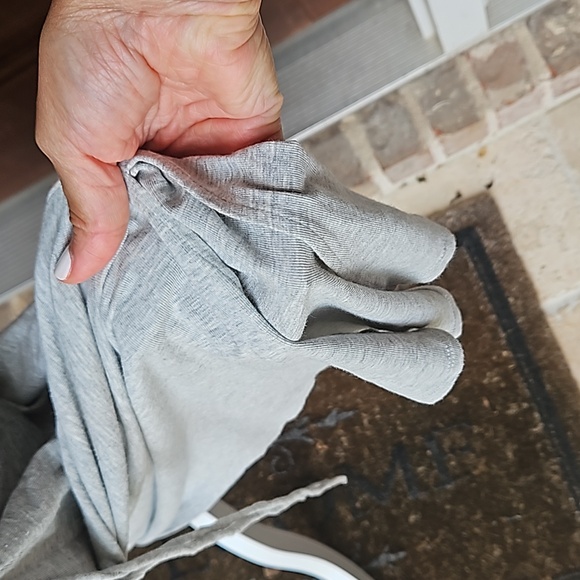 Theory Jilaena Side Ruched Short Sleeve Gray Dress - Picture 5 of 7